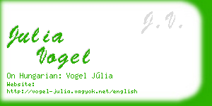 julia vogel business card