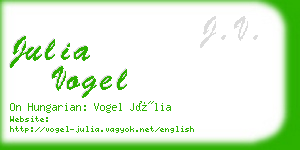 julia vogel business card